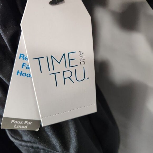Time and Tru Women's Heavyweight Anorak Jacket in Black - Size XS - Picture 6 of 10